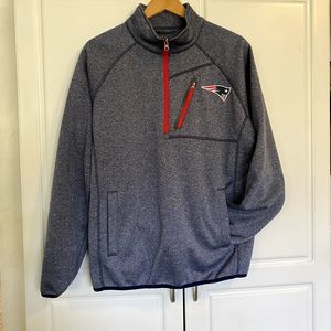 NFL Team Apparel New England Patriots Pullover 1/4 Zip Jacket Size Medium